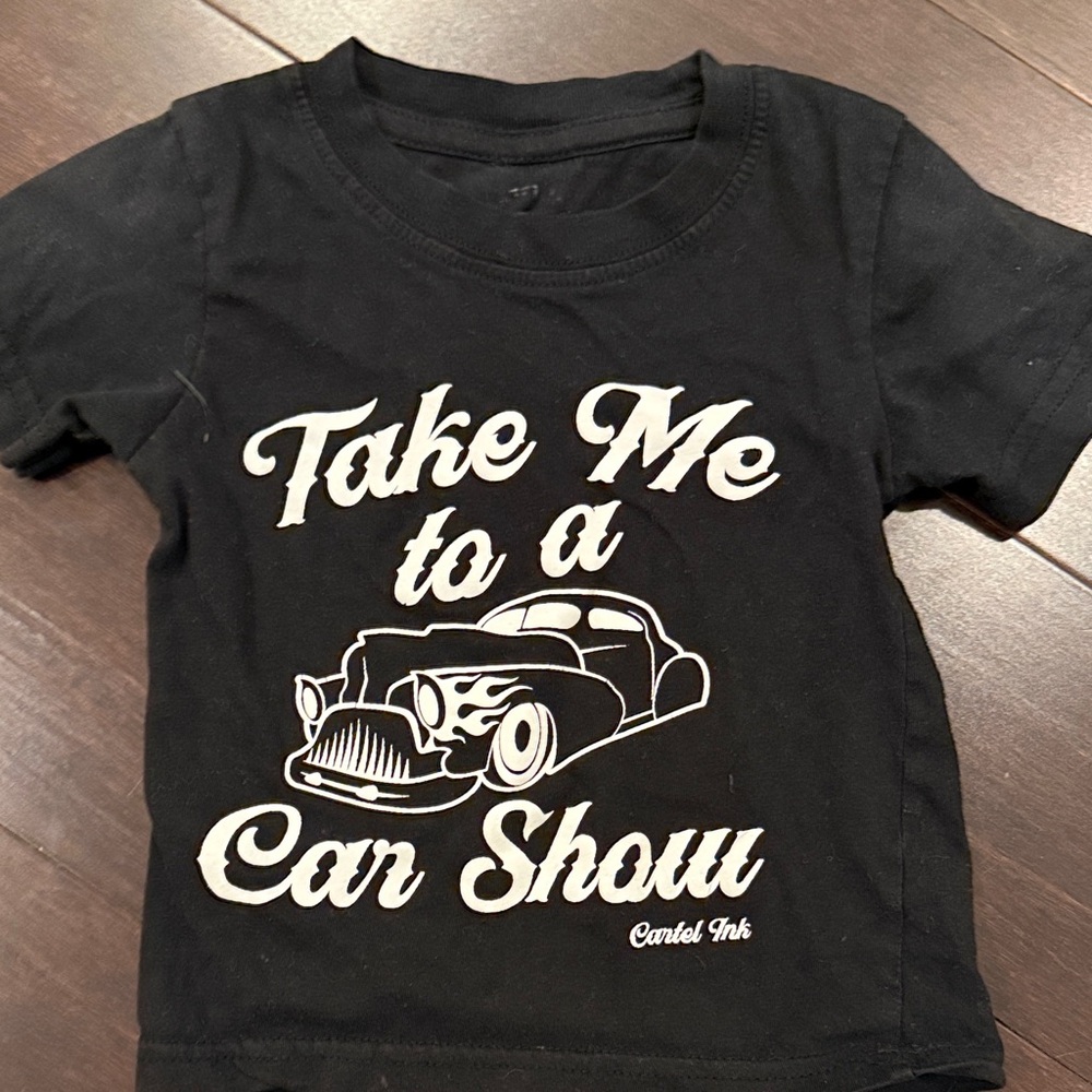 Take Me to a Car Show Black Graphic Tee